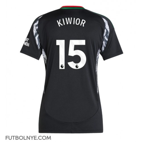 Camiseta Arsenal Jakub Kiwior #15 Visitante Equipación para mujer 2024-25 manga corta